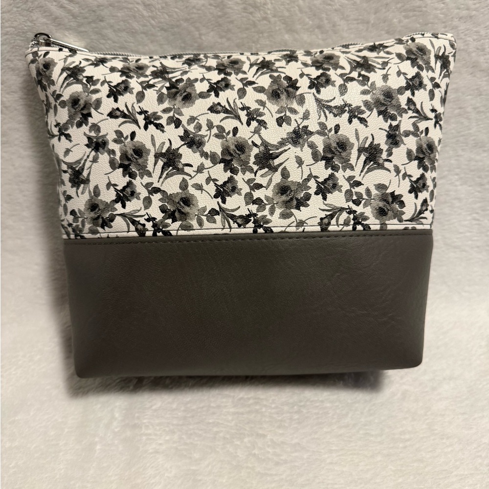 Ink Floral Cosmetic Bag